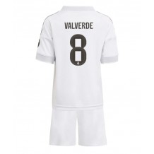 Real Madrid Federico Valverde #8 Hemmatröja Barn 2025-26 Kortärmad (+ Korta byxor)
